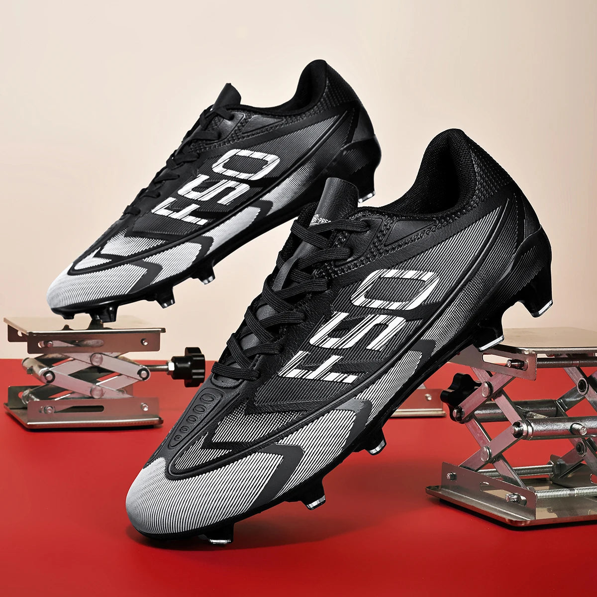 Low-Cut Football Shoes – Unisex Soccer Cleats With Long Studs | Anti-Skid PU Upper - ZOOMNSTORE