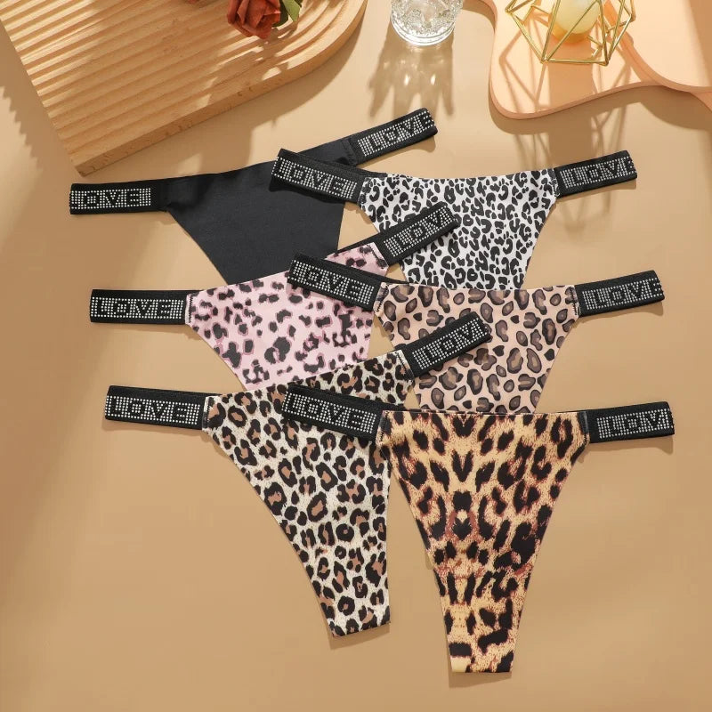 3Pcs Sexy Rhinestone Thong Set - Low Waist G-String Briefs XS-XL - ZOOMNSTORE