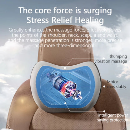 Lumbar Support Pillow - Electric Vibration Massage Cushion for Car Seat Comfort - ZOOMNSTORE
