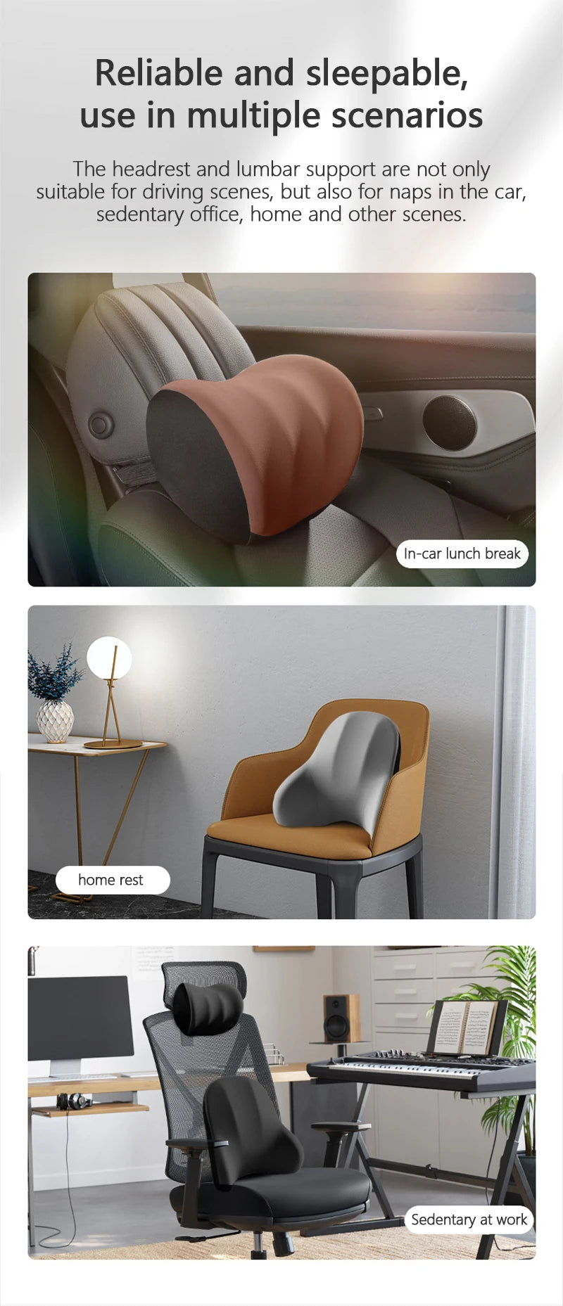 Lumbar Support Pillow - Electric Vibration Massage Cushion for Car Seat Comfort - ZOOMNSTORE