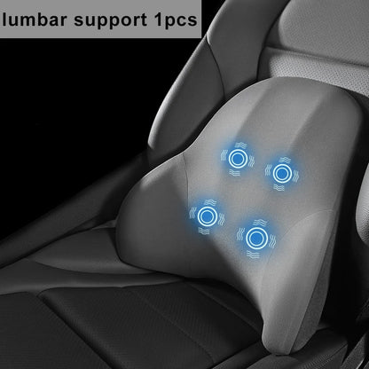 Lumbar Support Pillow - Electric Vibration Massage Cushion for Car Seat Comfort - ZOOMNSTORE