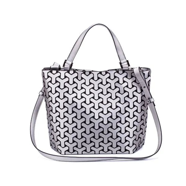 Luminous Shoulder Bag - Quilted Geometric Sequins Crossbody Tote Purse Soft PU - ZOOMNSTORE