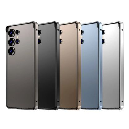 Luxury Aluminum Frame Case for Samsung Galaxy S25 Ultra  S24 Plus - Hybrid Silicone Bumper Protective Accessory - ZOOMNSTORE