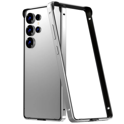 Luxury Aluminum Frame Case for Samsung Galaxy S25 Ultra  S24 Plus - Hybrid Silicone Bumper Protective Accessory - ZOOMNSTORE