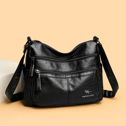 Luxury Crossbody Bags - Soft Leather Handbags With Zipper Closure & Interior Pockets - ZOOMNSTORE