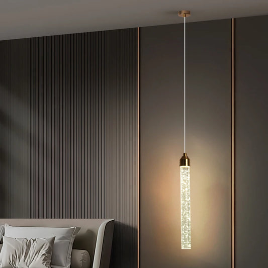 Luxury Crystal Pendant Light - Modern Gold Hanging Lamp for Living Room Bedroom Dining Room Decor - ZOOMNSTORE