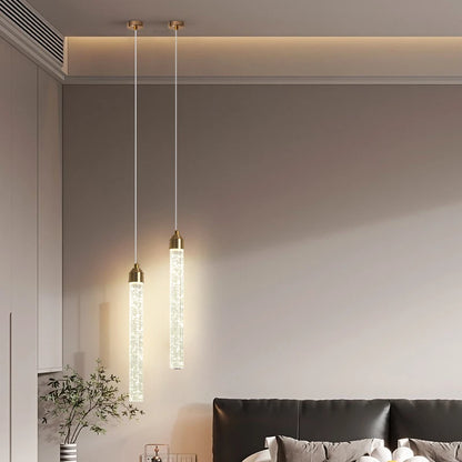 Luxury Crystal Pendant Light - Modern Gold Hanging Lamp for Living Room Bedroom Dining Room Decor - ZOOMNSTORE