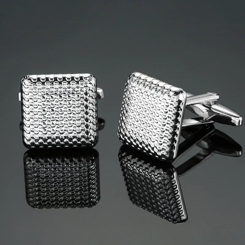 Luxury Mens Cufflinks - High-Quality French Square Button Accessories - ZOOMNSTORE