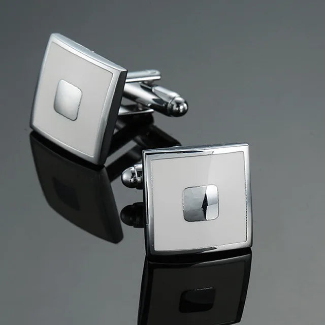 Luxury Mens Cufflinks - High-Quality French Square Button Accessories - ZOOMNSTORE