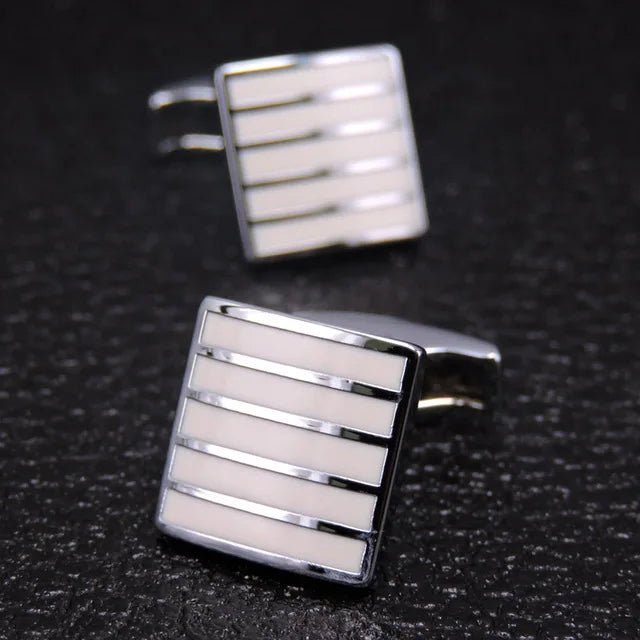 Luxury Mens Cufflinks - High-Quality French Square Button Accessories - ZOOMNSTORE