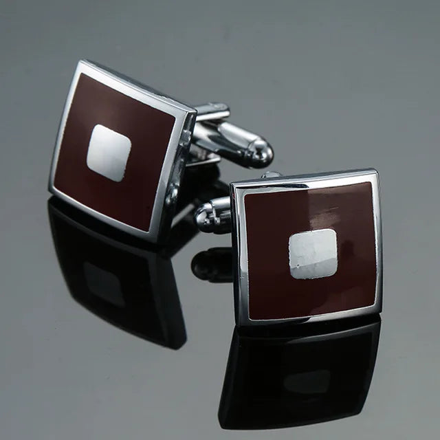 Luxury Mens Cufflinks - High-Quality French Square Button Accessories - ZOOMNSTORE