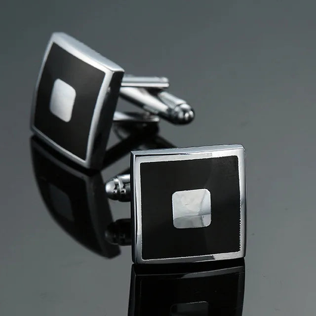 Luxury Mens Cufflinks - High-Quality French Square Button Accessories - ZOOMNSTORE
