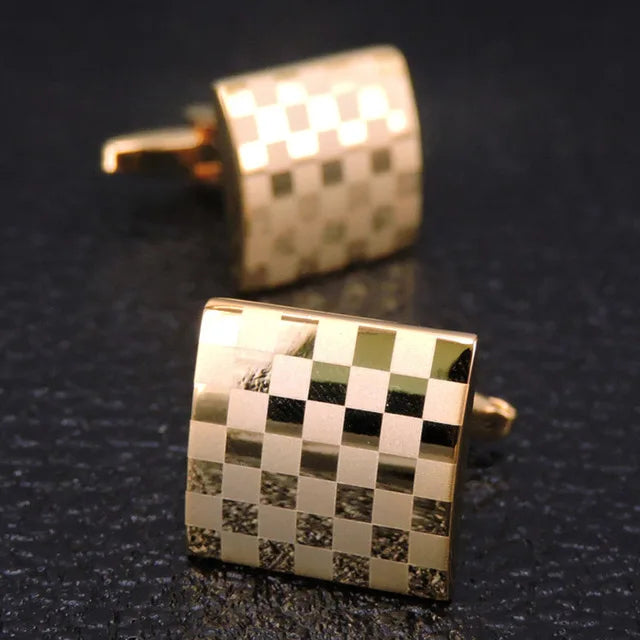 Luxury Mens Cufflinks - High-Quality French Square Button Accessories - ZOOMNSTORE