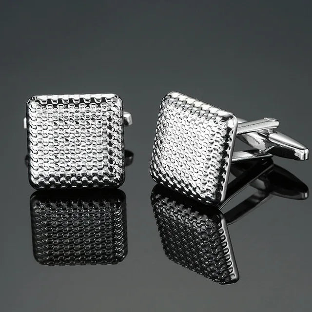 Luxury Mens Cufflinks - High-Quality French Square Button Accessories - ZOOMNSTORE
