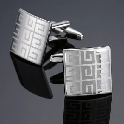 Luxury Mens Cufflinks - High-Quality French Square Button Accessories - ZOOMNSTORE