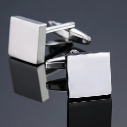 Luxury Mens Cufflinks - High-Quality French Square Button Accessories - ZOOMNSTORE