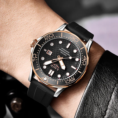LIGE 2025 Luxury Mens Dive Watch - Waterproof Sport Watch with Date  Box - ZOOMNSTORE