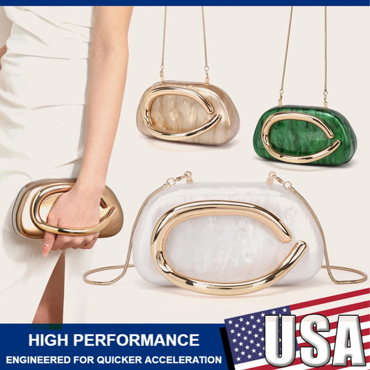 Luxury Evening Clutch Bag - Womens Wedding Party Crossbody Handbag - ZOOMNSTORE