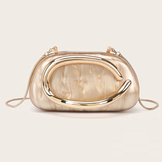 Luxury Gold Evening Clutch Bag - Womens Wedding Party Handbag - ZOOMNSTORE