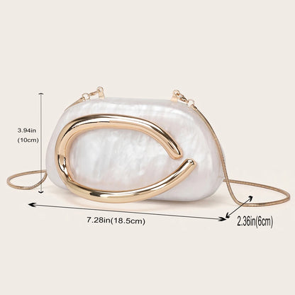 Luxury Gold Evening Clutch Bag - Womens Wedding Party Handbag - ZOOMNSTORE