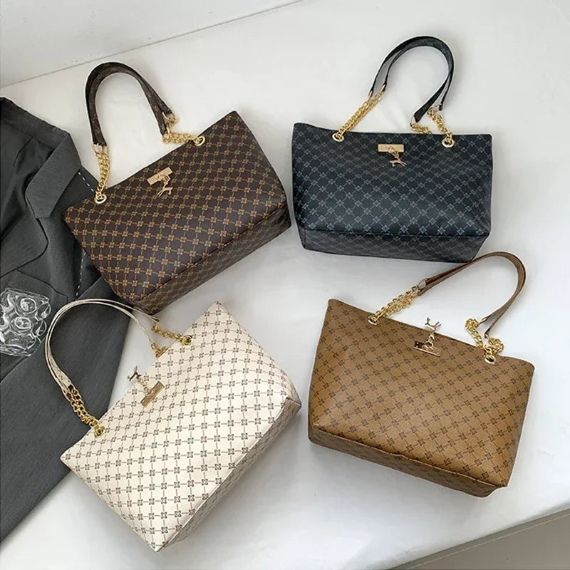 Luxury Handbag Women – Large Capacity PU Material Shoulder Bag With Tassel Decoration - ZOOMNSTORE