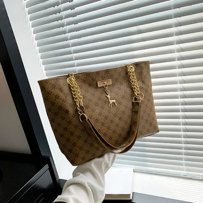 Luxury Handbag Women – Large Capacity PU Material Shoulder Bag With Tassel Decoration - ZOOMNSTORE