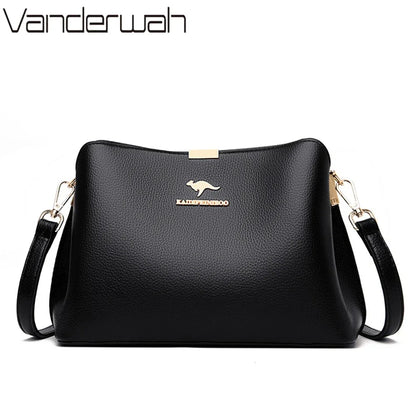 Luxury Leather Womens Handbag - Multifunctional Shoulder Messenger Bag - ZOOMNSTORE