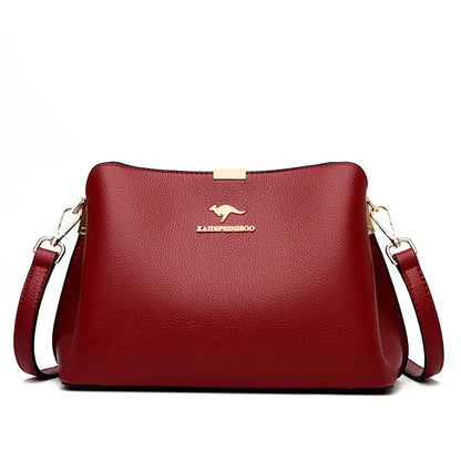 Luxury Leather Womens Handbag - Multifunctional Shoulder Messenger Bag - ZOOMNSTORE