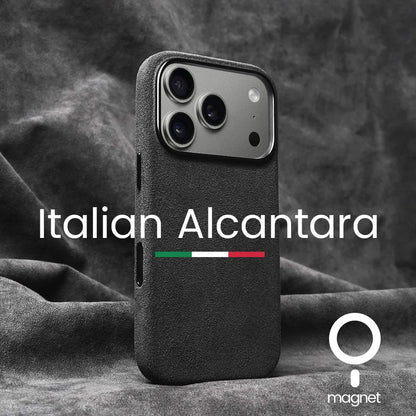 Luxury Magnetic Alcantara Case for iPhone 17161514 Pro Max - Suede Leather Supercar Design - ZOOMNSTORE