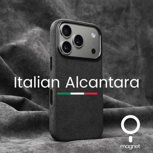 Luxury Magnetic Alcantara Case for iPhone 17161514 Pro Max - Suede Leather Supercar Design - ZOOMNSTORE