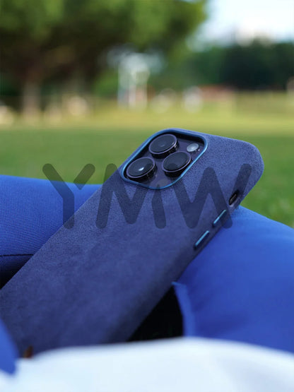 Luxury Magnetic Alcantara Case for iPhone 17161514 Pro Max - Suede Leather Supercar Design - ZOOMNSTORE