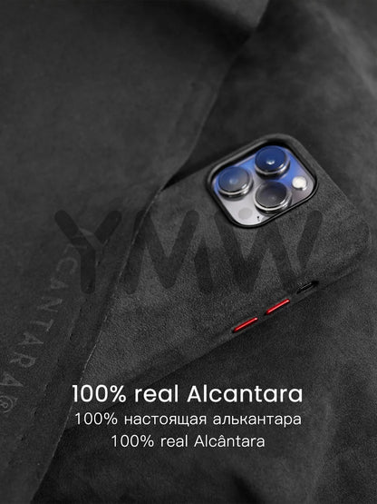Luxury Magnetic Alcantara Case for iPhone 17161514 Pro Max - Suede Leather Supercar Design - ZOOMNSTORE