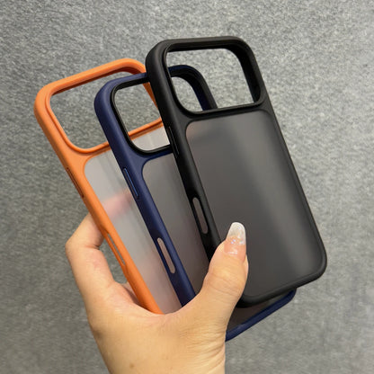 Luxury Matte Transparent Phone Case for iPhone 17 Pro Max - Shockproof Cover with Metal Buttons - ZOOMNSTORE