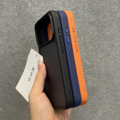 Luxury Matte Transparent Phone Case for iPhone 17 Pro Max - Shockproof Cover with Metal Buttons - ZOOMNSTORE