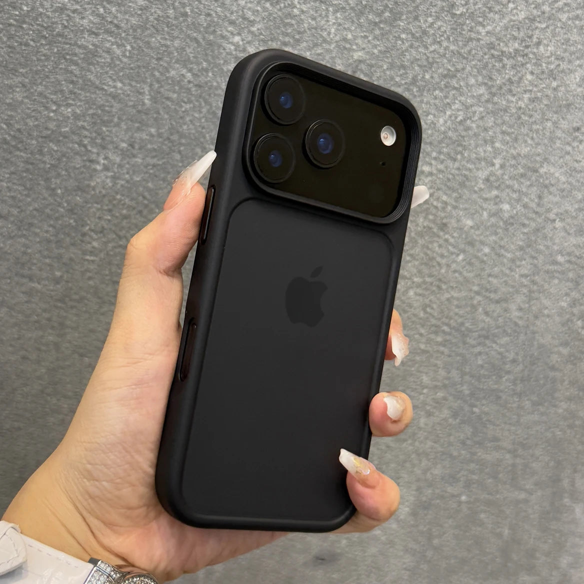 Luxury Matte Transparent Phone Case for iPhone 17 Pro Max - Shockproof Cover with Metal Buttons - ZOOMNSTORE