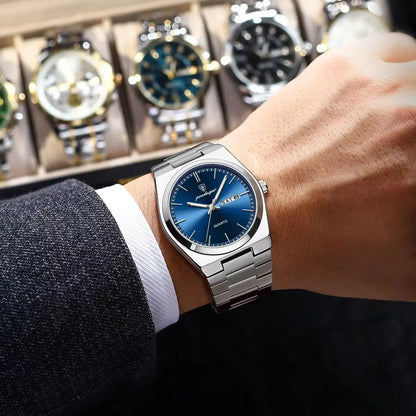 Luxury Waterproof Mens Quartz Watch - Stainless Steel Luminous Casual Timepiece - ZOOMNSTORE