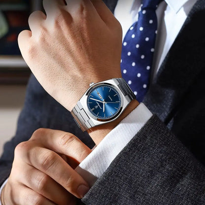 Luxury Waterproof Mens Quartz Watch - Stainless Steel Luminous Casual Timepiece - ZOOMNSTORE