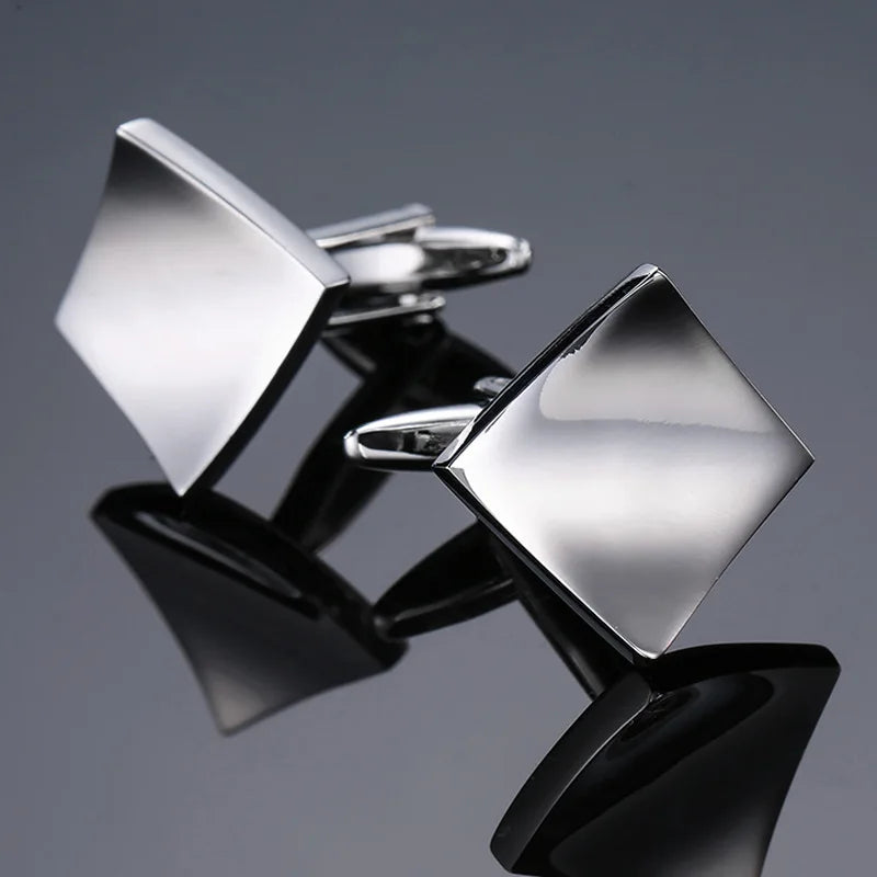 Luxury Mens Cufflinks - High-Quality French Square Button Accessories - ZOOMNSTORE
