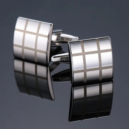 Luxury Mens Cufflinks - High-Quality French Square Button Accessories - ZOOMNSTORE
