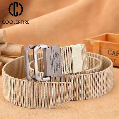Luxury Mens Tactical Nylon Belt - Fashionable Military Sports Strap - ZOOMNSTORE