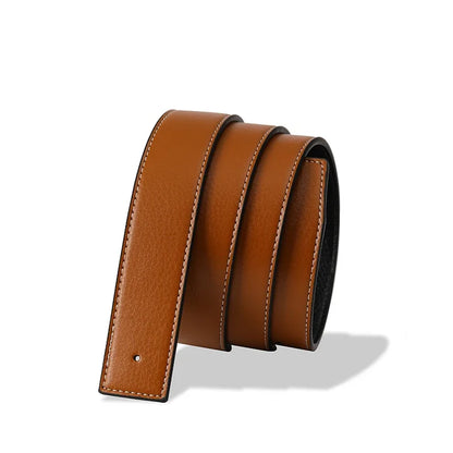 Luxury No-Buckle Mens Belt - High-Quality PU Leather Strap 38cm - ZOOMNSTORE