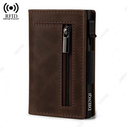 Luxury RFID Blocking Aluminium Wallet - Slim Minimalist Card Holder for Men - ZOOMNSTORE