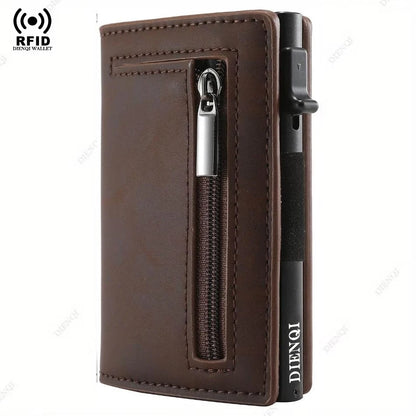 Luxury RFID Blocking Aluminium Wallet - Slim Minimalist Card Holder for Men - ZOOMNSTORE