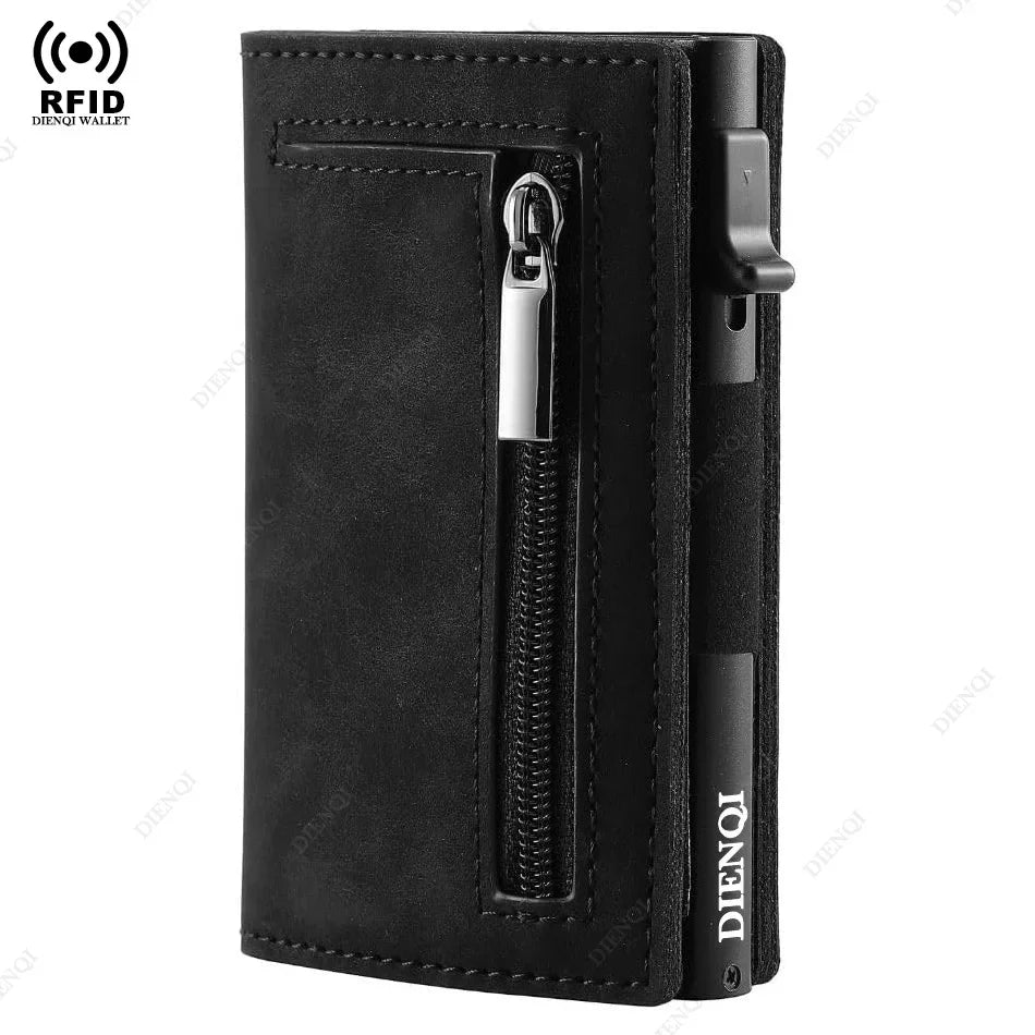 Luxury RFID Blocking Aluminium Wallet - Slim Minimalist Card Holder for Men - ZOOMNSTORE