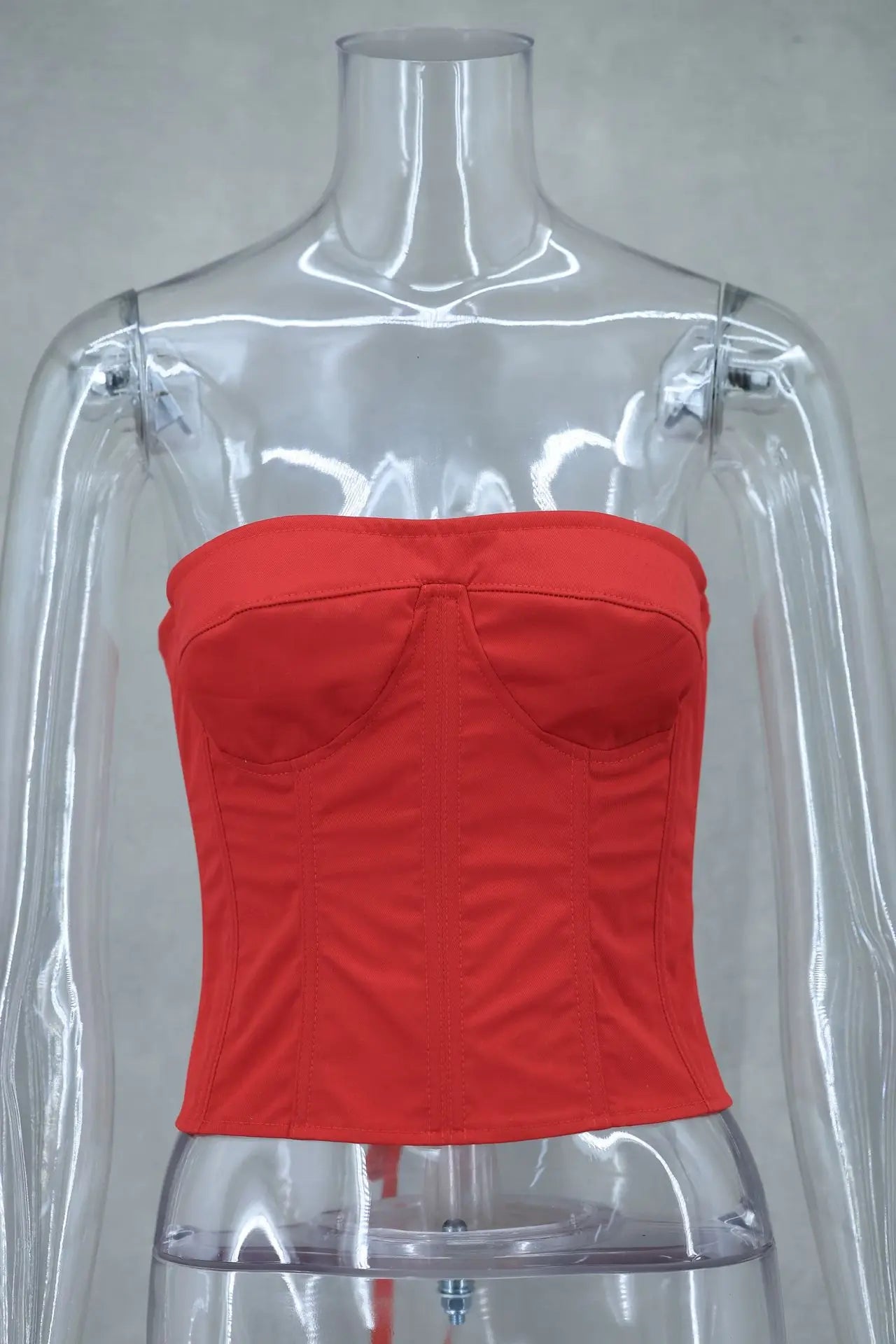 Luxury Red Strapless Cocktail Dress - Elegant Winter Party Dress 2024 - ZOOMNSTORE