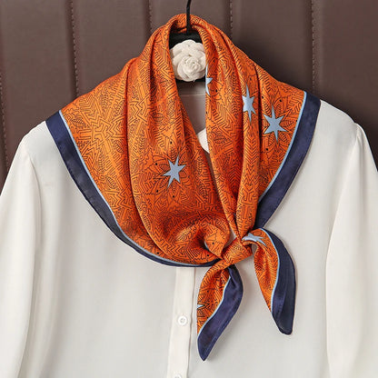 Luxury Satin Silk Scarf - Womens Fashion Shawl Hijab Neckerchief Bandana 2023 - ZOOMNSTORE