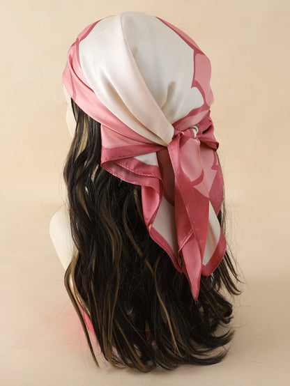 Luxury Silk Cat Print Scarf - Womens Neck Hair Tie Bandana Foulard 70cm - ZOOMNSTORE