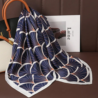 Luxury Silk Square Scarf - 70cm Satin Neck Tie  Hair Bandana for Women - ZOOMNSTORE