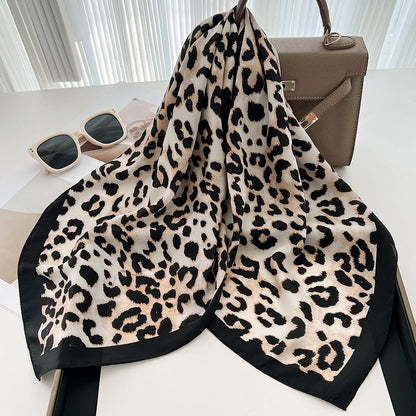 Luxury Silk Square Scarf - Womens Satin Neckerchief  Hair Wrap 2023 - ZOOMNSTORE