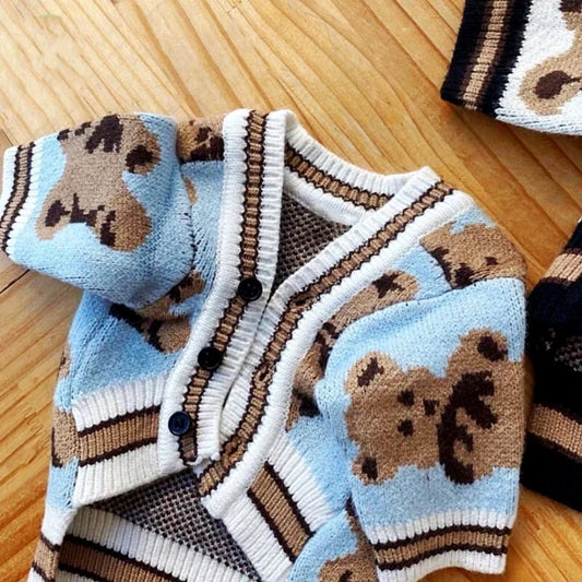 Luxury Striped Dog Sweater - Warm Cardigan for Chihuahua  Bichon Frise - ZOOMNSTORE